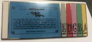 Disney Pin 3706 Wdw Cast Member Exclusive Magic Kingdom Ticket Book Cm Le 2500