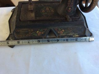 F W Muller 19 Child Sewing Machine Hand Crank Cast Iron Antique Made In Germany 2
