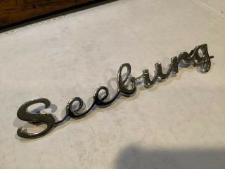 Seeburg Steel Logo For Teardrop Speaker Vintage 3 Pegs Very Rare