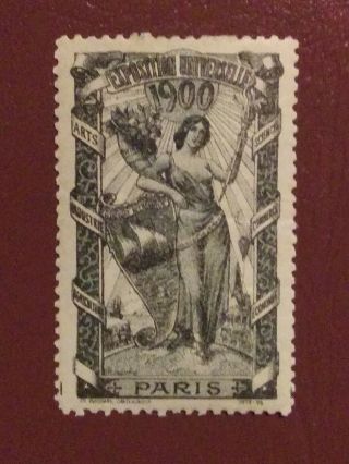 1900 Exposition Universelle Paris Large Poster Stamp H/og