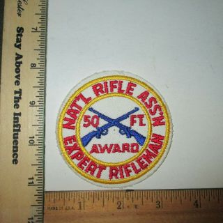 Nra National Rifle Association Patch 50 Ft.  Award Expert 4color 3 " Round