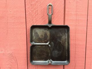 Vintage Griswold Cast Iron Colonial Breakfast Skillet 666 B Estate Find