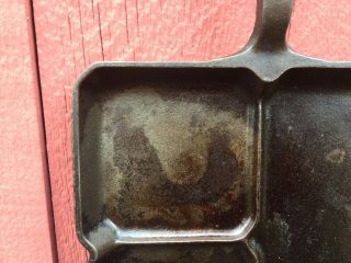 Vintage Griswold Cast Iron Colonial Breakfast Skillet 666 B Estate Find 3