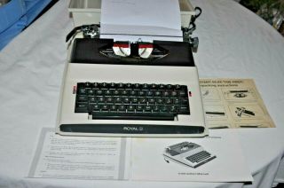 Vintage Royal Apollo 10 Sp - 8000 Electric Typewriter In Hard Case Japan,