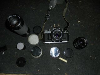 Vintage Canon Ae - 1 Film Camera 35mm W/ Canon Fd 50mm F1.  8 Lens Japan Lenses