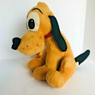 Vintage Walt Disney Characters " Pluto " Stuffed Animal 15 " With Tag Usa