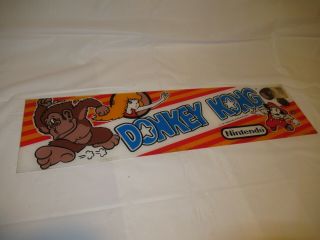 Vintage Arcade Donkey Kong Marquee Sign Nintendo Video Game 22 X 6 1981