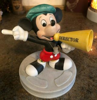 Vintage Disney Mgm Studios Director Mickey Mouse Figurine Green Hat W Megaphone