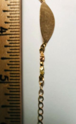 Vintage Black Hills Gold Ladies 10k/ Rose & Yellow Gold Bracelet 7.  5 Inch