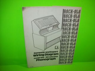 Rock Ola 450 Jukebox Phonograph Wiring Diagram Schematic 1970 Vintage