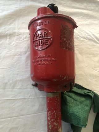 Par Aide Master Golf Ball Washer Vintage (red) W/ Towel Clip