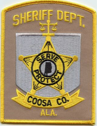 Coosa County Alabama Al Sheriff Police Patch