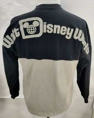 Walt Disney World Spirit Jersey Long Sleeve Shirt Pullover Sz S Gray Black