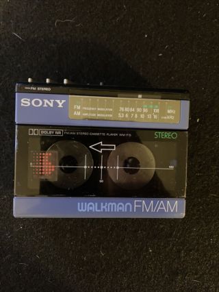 Vintage Sony Wm - F15 Walkman Am/fm Cassette Player