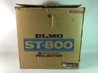 Vintage Elmo St - 800 8mm Sound Projector Magnetic 1976 - Needs Lamp