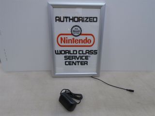 Nintendo World Class Service Led Frame Display/game Room Light Up Sign