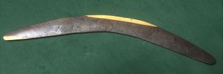 Vintage Traditional Tribal Art Central Australian Walpiri Mulga Wood Boomerang