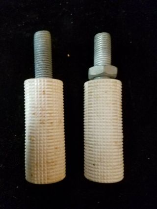 Vintage 80s Spinner Brand Old School Freestyle Bmx Screw - In Pegs White Mongoose
