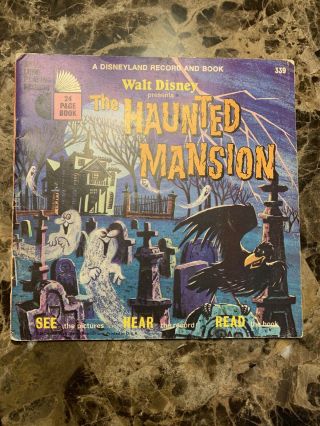 Vintage The Haunted Mansion Disneyland Book And Record