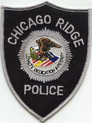 Chicago Ridge Illinois Il Police Patch