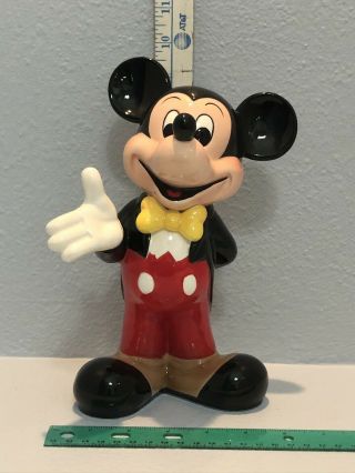 Vintage Disney Mickey Mouse Tuxedo Porcelain Ceramic 9 " Statue Figurine Japan
