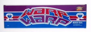 1981 Rock - Ola Warp Warp Vintage Arcade Game Marquee