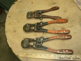 3 Vintage Nicopress Tool 31 - Dc National Telephone Supply Co.  Cable Crimper Usa
