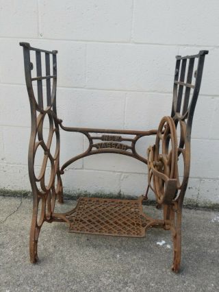 Antique Vassar Cast Iron Treadle Sewing Machine Base Stand
