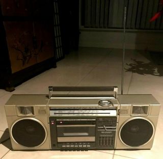 Vintage Sharp Gf 7600z Japan Boombox Radio Cassette Recorder