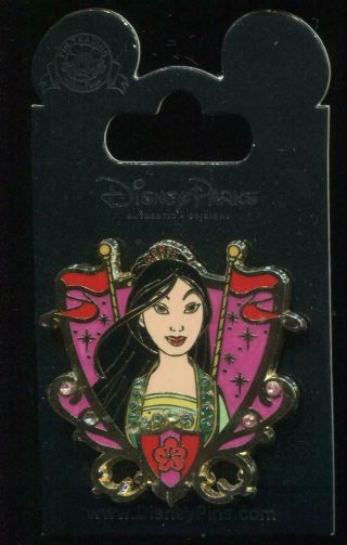 Princess Jeweled Crest Mulan Disney Pin 99152