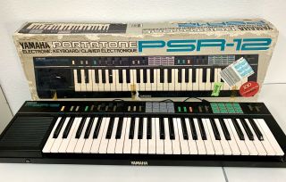 Vintage Yamaha Psr - 12 - 49 Keys Keyboard Synthesizer -