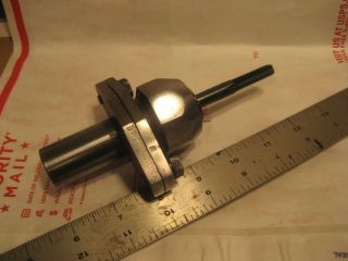 Vintage Machinist Adjustable Center Drill Chuck G1/4 - 3/8 Jaws 1 " Arbor Approx.  4 "