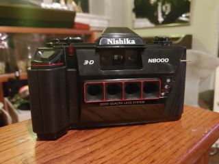 Vintage Nishika N8000 35mm Quadrascopic Stereo 3d Camera
