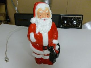 Vintage 1968 Empire 13 Inch Santa Blow Mold With Light Cord