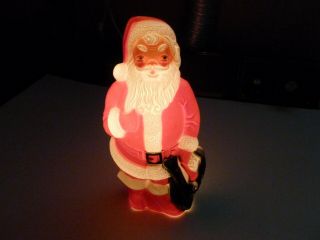 Vintage 1968 Empire 13 Inch Santa Blow Mold with Light Cord 2