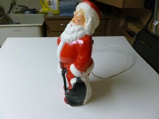 Vintage 1968 Empire 13 Inch Santa Blow Mold with Light Cord 3