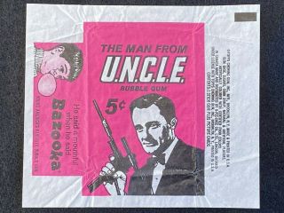 1965 Topps The Man From Uncle 5¢ Vintage Wax Pack Wrapper