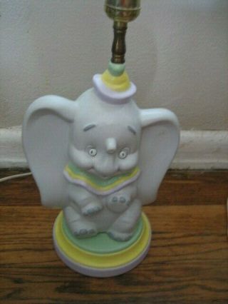 Vintage Disney Dumbo Baby Elephant Table Lamp Nursery Light