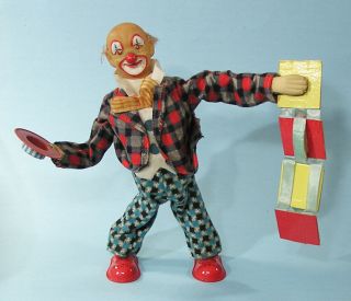 Vintage Battery Operated Toy Battery Powered Clown The Magician
