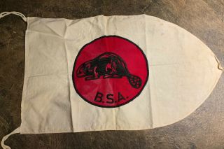 Beaver Patrol Flag,  Red And Black,  Vintage,  Wood Badge,  Boy Scouts Of America