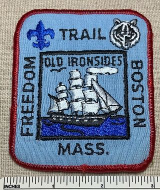 Vintage 1970s Freedom Trail Old Ironsides Boy Scout Patch Boston Massachusetts