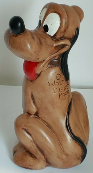 Vintage Walt Disney Prod Pluto The Dog Ceramic Figurine Hand Painted 9 " Tall