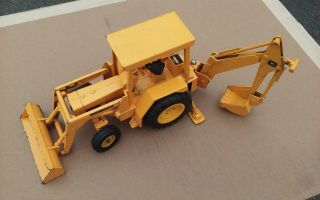 Vintage Ertl John Deere Backhoe Loader Tractor Metal Toy Die Cast Heavy