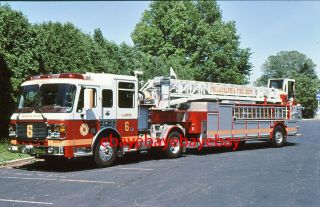 Fire Apparatus Slide,  Ladder 6,  Philadelphia / Pa; 1998 Alf / Lti Tiller
