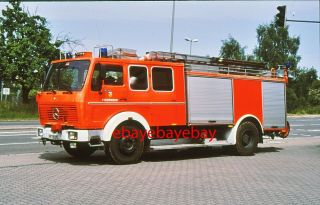 Fire Apparatus Slide,  Hp,  Pforzheim / Germany,  1980 Mercedes - Benz / Bachert