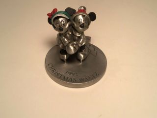 Disney Mickey & Minnie Minature Fine Pewter Figurine By Hudson