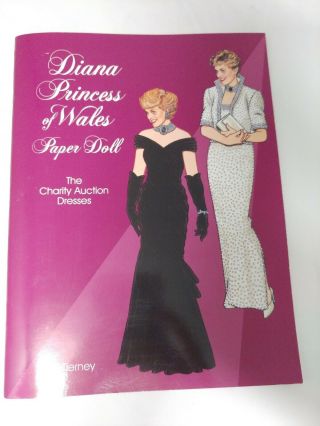 1997 Diana Princess Of Wales Paper Dolls Uncut The Charity Dresses