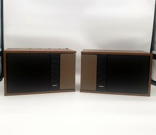 Vintage Pair Bose 301 Series Ii Bookshelf Direct Reflecting Speakers