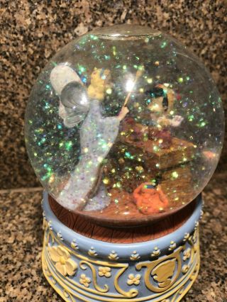 Disney Pinocchio & Blue Fairy Musical Waterball Plays Toyland Snow Globe Error