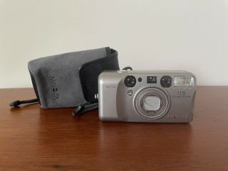 Minolta Riva Zoom 115 Multi Af 35mm Film Camera Flash Timer Vintage W Carry Case